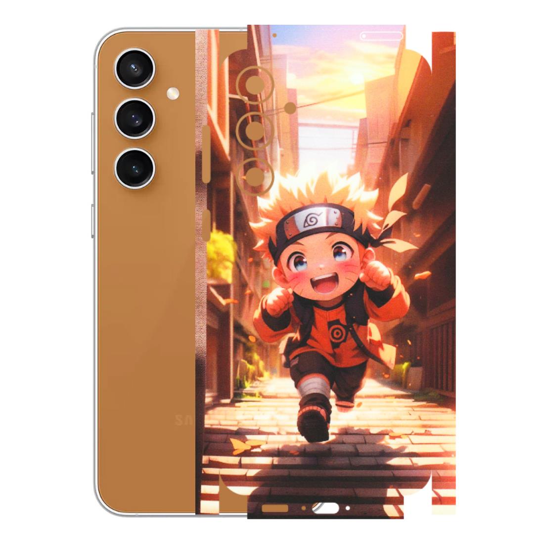 Samsung A/S Series Phone Skins (All Models) - Naruto Cute Toon Running - Matte Finish (M-04) Samsung Galaxy S23 FE (5G)