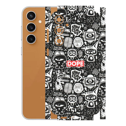 Samsung A/S Series Phone Skins (All Models) - Dope Stay Classy Black Doodles - Matte Finish (M-126) Samsung Galaxy S23 FE (5G)