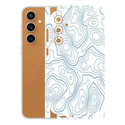 Samsung A/S Series Phone Skins (All Models) - Blue And White Swirls - Matte Finish (M-139) Samsung Galaxy S23 FE (5G)