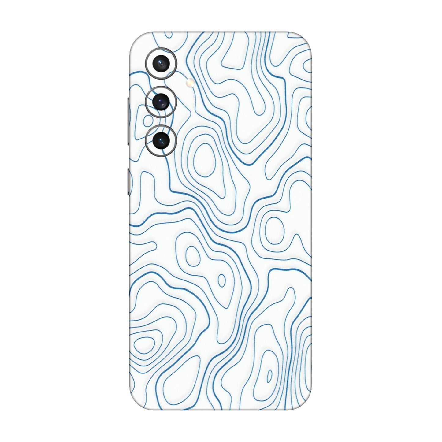 Samsung A/S Series Phone Skins (All Models) - Blue And White Swirls - Matte Finish (M-139) Samsung Galaxy S23 FE (5G)