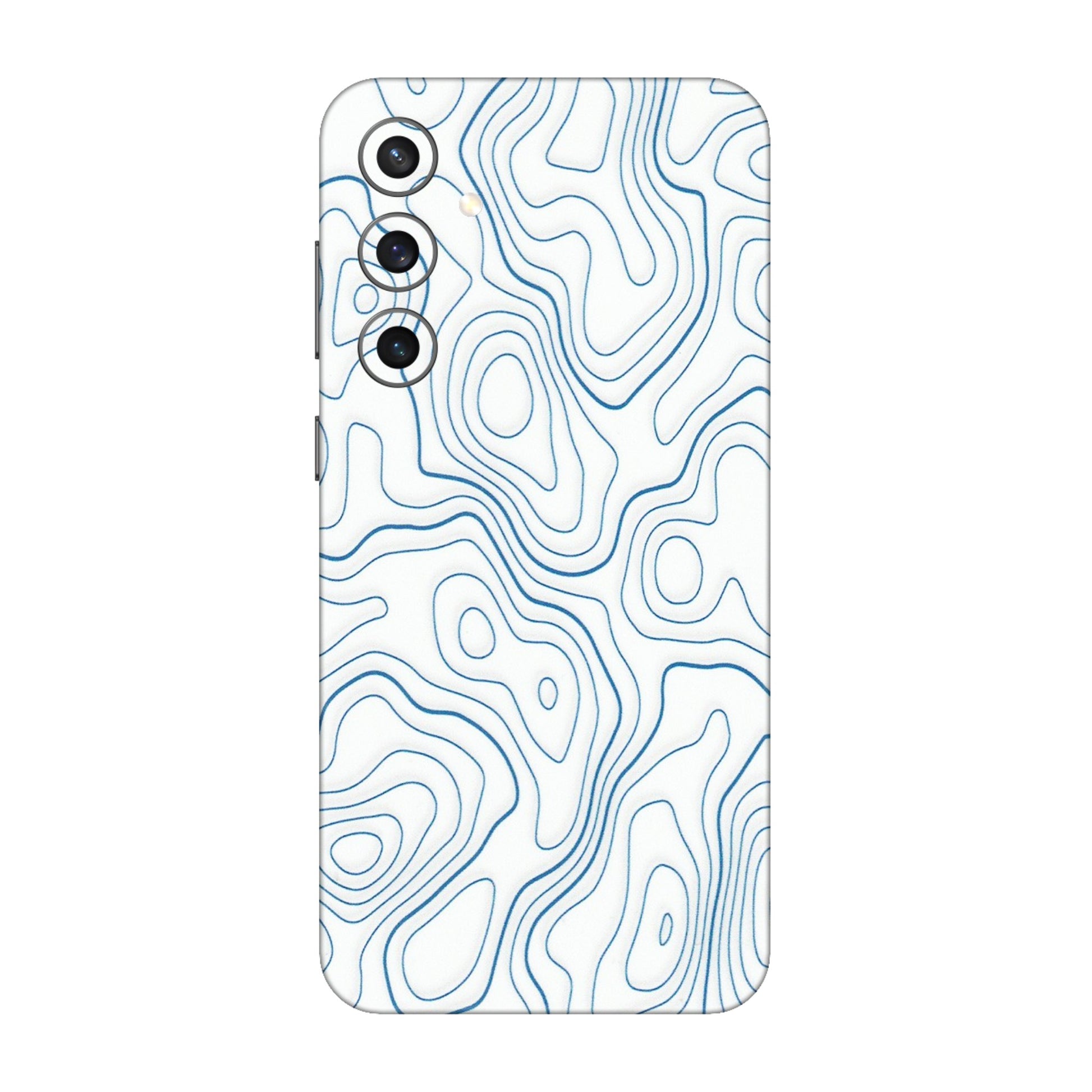 Samsung A/S Series Phone Skins (All Models) - Blue And White Swirls - Matte Finish (M-139) Samsung Galaxy S23 FE (5G)