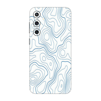 Samsung A/S Series Phone Skins (All Models) - Blue And White Swirls - Matte Finish (M-139) Samsung Galaxy S23 FE (5G)
