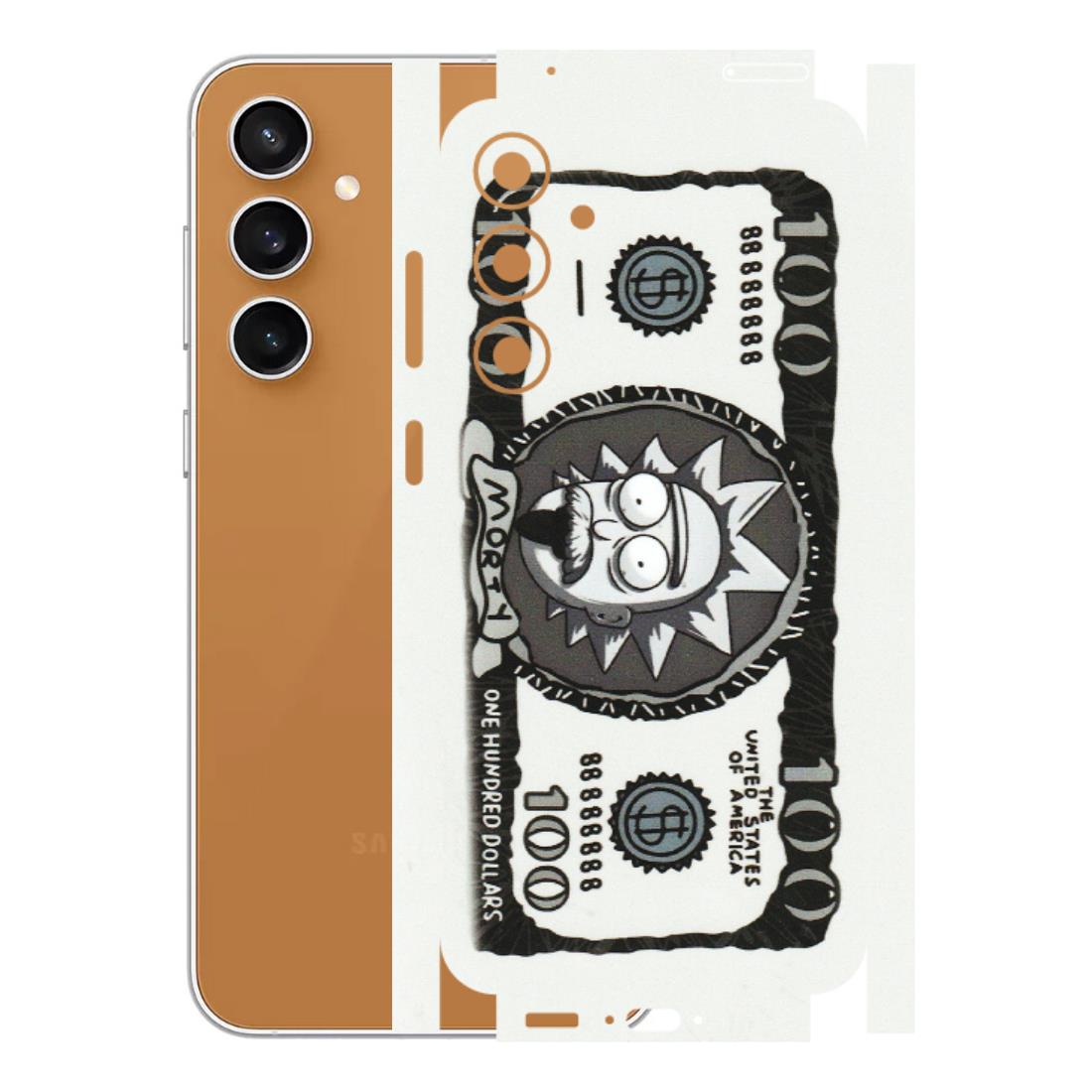 Samsung A/S Series Phone Skins (All Models) - Rick And Morty Hundred Dollar Anime - Matte Finish (M-161) Samsung Galaxy S23 FE (5G)