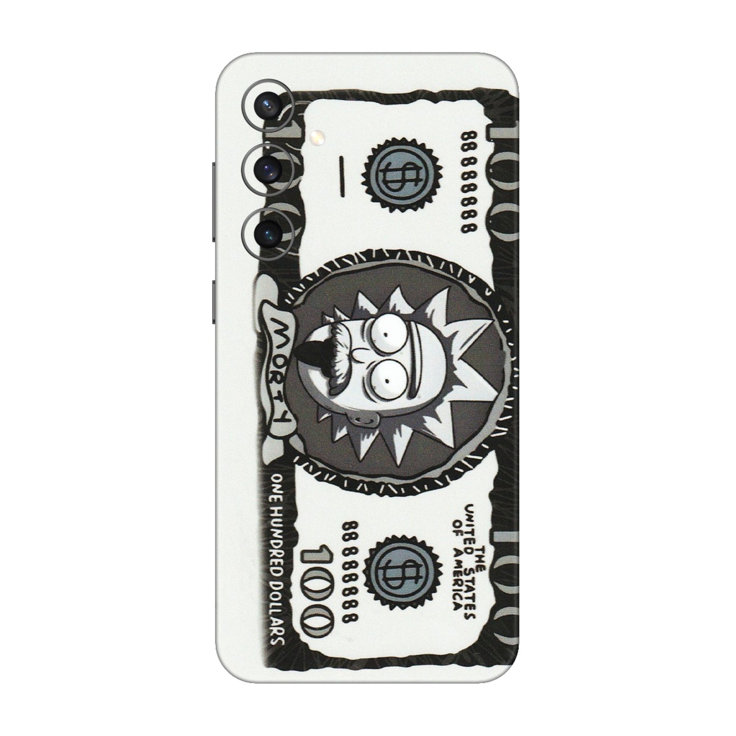 Samsung A/S Series Phone Skins (All Models) - Rick And Morty Hundred Dollar Anime - Matte Finish (M-161) Samsung Galaxy S23 FE (5G)