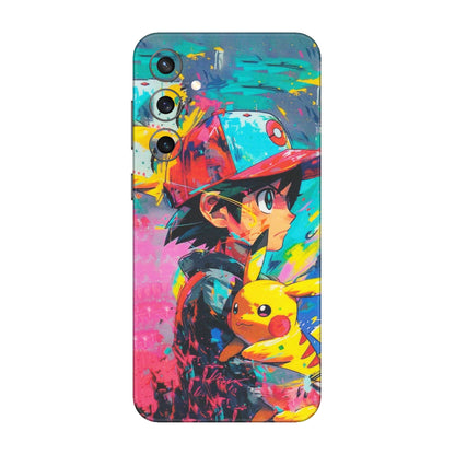Samsung A/S Series Phone Skins (All Models) - Ash & Pikachu - Matte Finish (M-26) Samsung Galaxy S23 FE (5G)