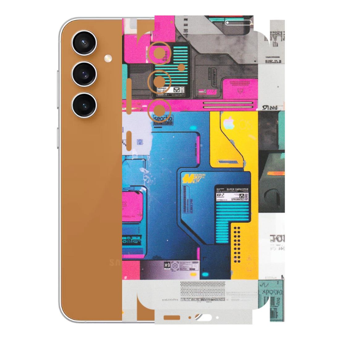 Samsung A/S Series Phone Skins (All Models) - Colourfull Motherboard Internals - Matte Finish (M-55) Samsung Galaxy S23 FE (5G)