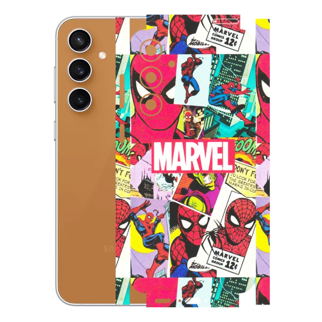 Samsung A/S Series Phone Skins (All Models) - Marvel Comic Spiderman Grafitti - Matte Finish (M-72) Samsung Galaxy S23 FE (5G)
