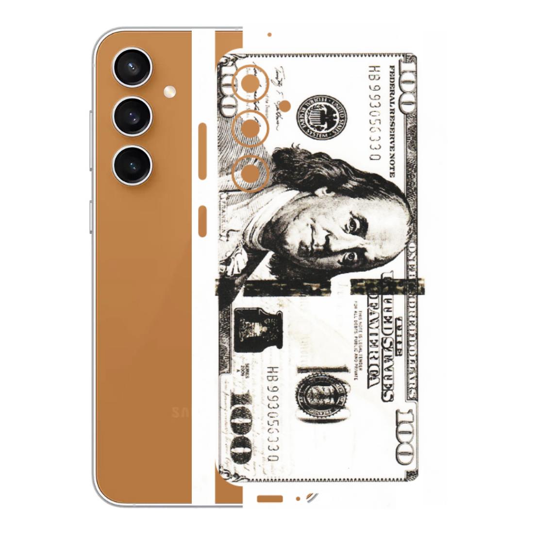 Samsung A/S Series Phone Skins (All Models) - 100 Dollar Currency - Transparent Finish (T-01) Samsung Galaxy S23 FE (5G)