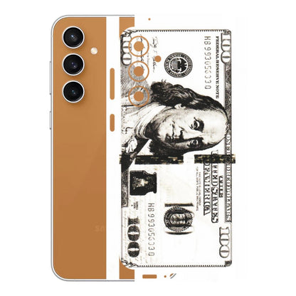 Samsung A/S Series Phone Skins (All Models) - 100 Dollar Currency - Transparent Finish (T-01) Samsung Galaxy S23 FE (5G)