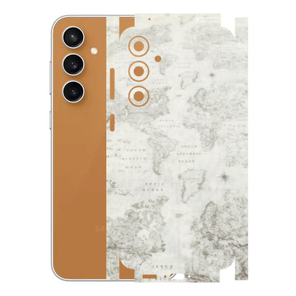 Samsung A/S Series Phone Skins (All Models) - World Travel Map - Transparent Finish (T-04) Samsung Galaxy S23 FE (5G)