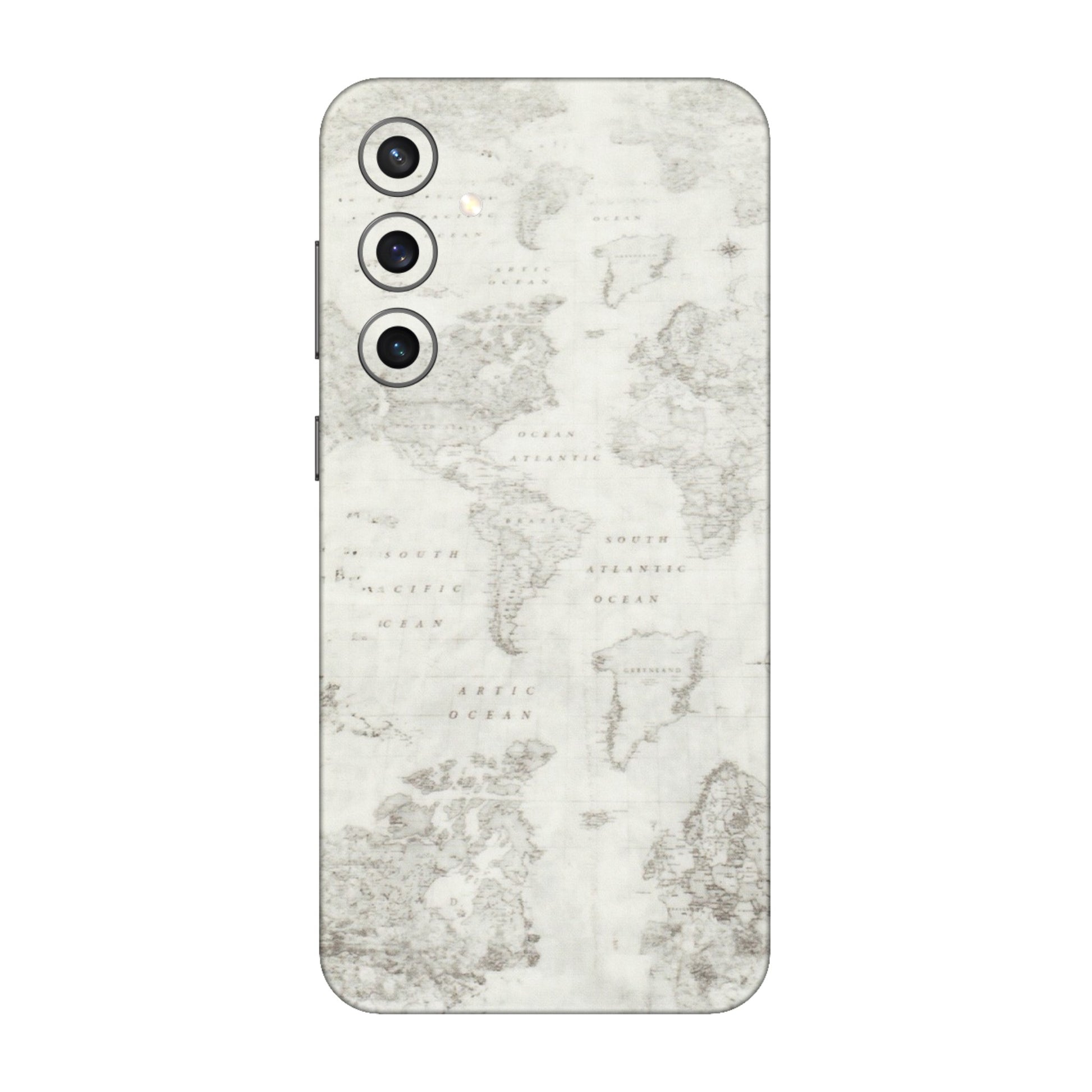 Samsung A/S Series Phone Skins (All Models) - World Travel Map - Transparent Finish (T-04) Samsung Galaxy S23 FE (5G)