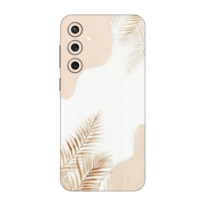 Samsung A/S Series Phone Skins (All Models) - Gold Petals Abstract - Transparent Finish (T-08) Samsung Galaxy S23 FE (5G)