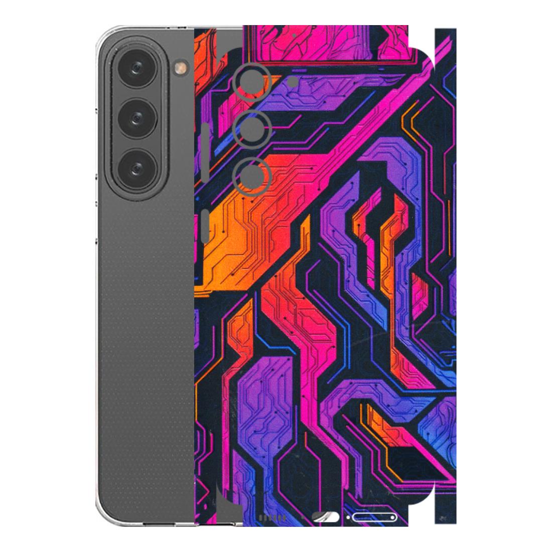 Samsung A/S Series Phone Skins (All Models) - Tech Circuits Futuristic - 3D Embossed Finish (L-07) Samsung Galaxy S23 Plus (5G)