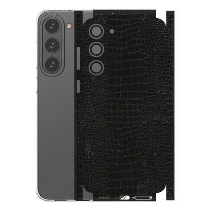 Samsung A/S Series Phone Skins (All Models) - Snake Leather Black - 3D Embossed Finish (L-107) Samsung Galaxy S23 Plus (5G)