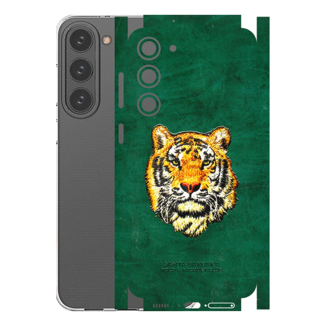 Samsung A/S Series Phone Skins (All Models) - Leather Feel Tiger - 3D Embossed Finish (L-111) Samsung Galaxy S23 Plus (5G)