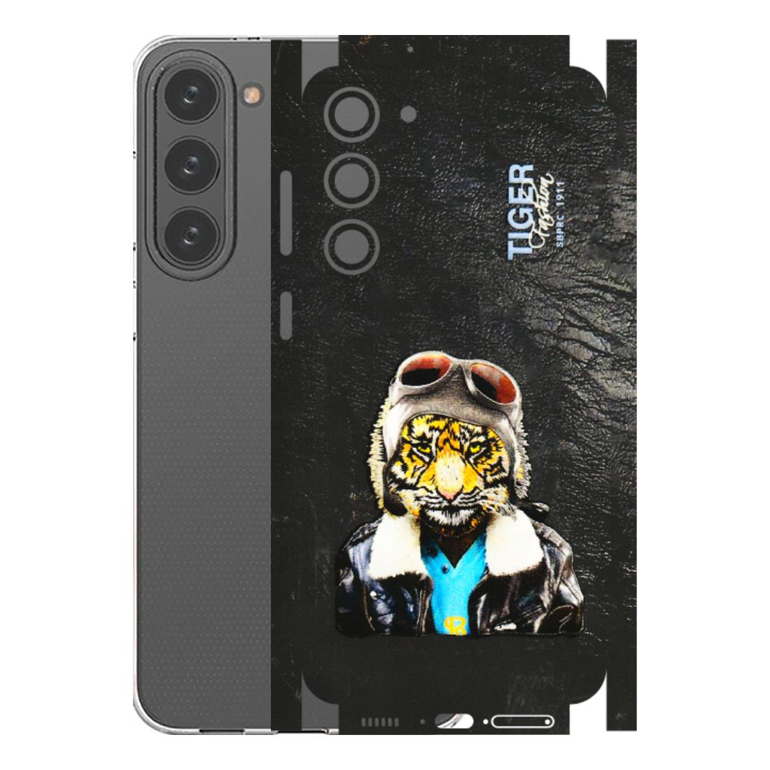 Samsung A/S Series Phone Skins (All Models) - Rider Tiger - 3D Embossed Finish (L-113) Samsung Galaxy S23 Plus (5G)