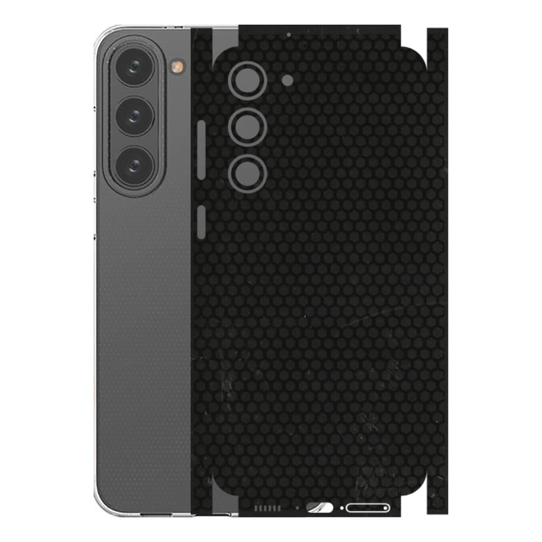 Samsung A/S Series Phone Skins (All Models) - Black honeycomb - 3D Embossed Finish (L-114) Samsung Galaxy S23 Plus (5G)