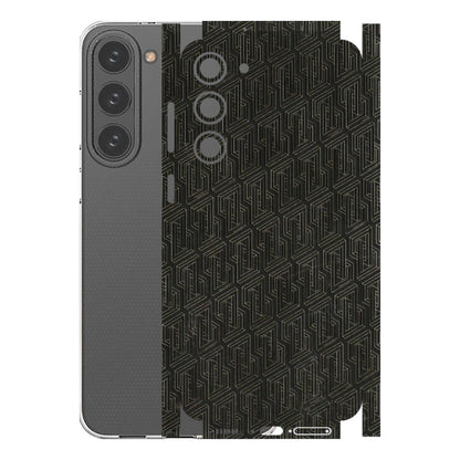 Samsung A/S Series Phone Skins (All Models) - Black Abstract Pattern - 3D Embossed Finish (L-117) Samsung Galaxy S23 Plus (5G)