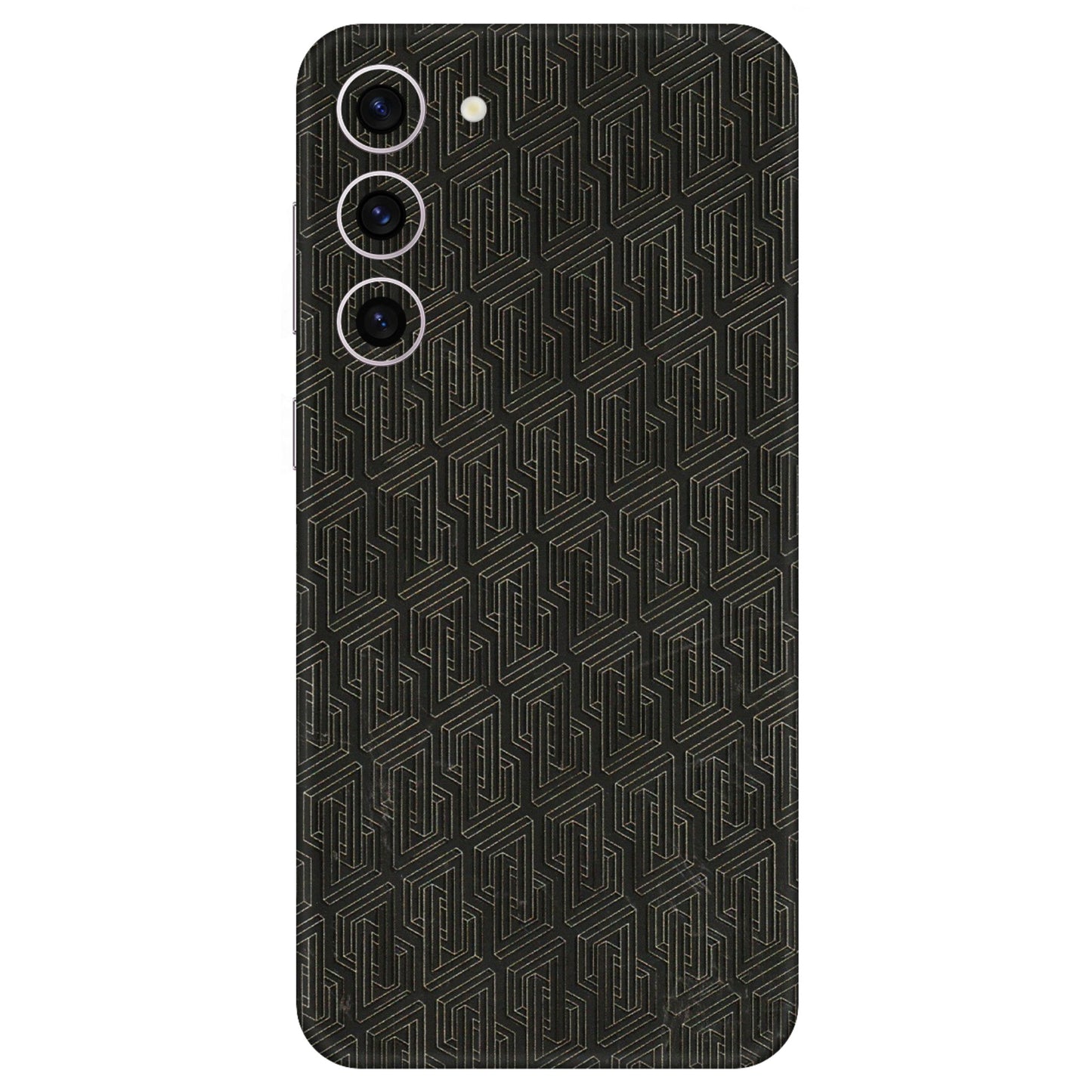 Samsung A/S Series Phone Skins (All Models) - Black Abstract Pattern - 3D Embossed Finish (L-117) Samsung Galaxy S23 Plus (5G)