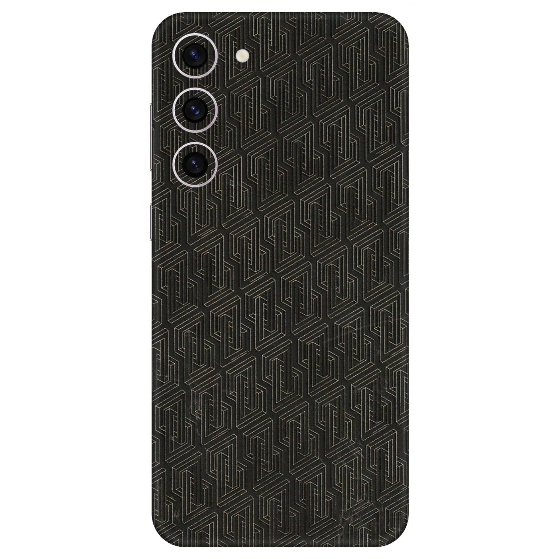 Samsung A/S Series Phone Skins (All Models) - Black Abstract Pattern - 3D Embossed Finish (L-117) Samsung Galaxy S23 Plus (5G)