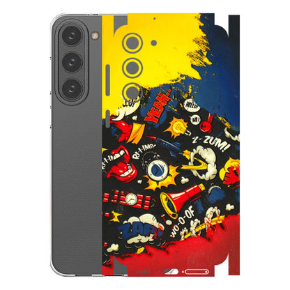 Samsung A/S Series Phone Skins (All Models) - Pacific Doodle Art - 3D Embossed Finish (L-120) Samsung Galaxy S23 Plus (5G)
