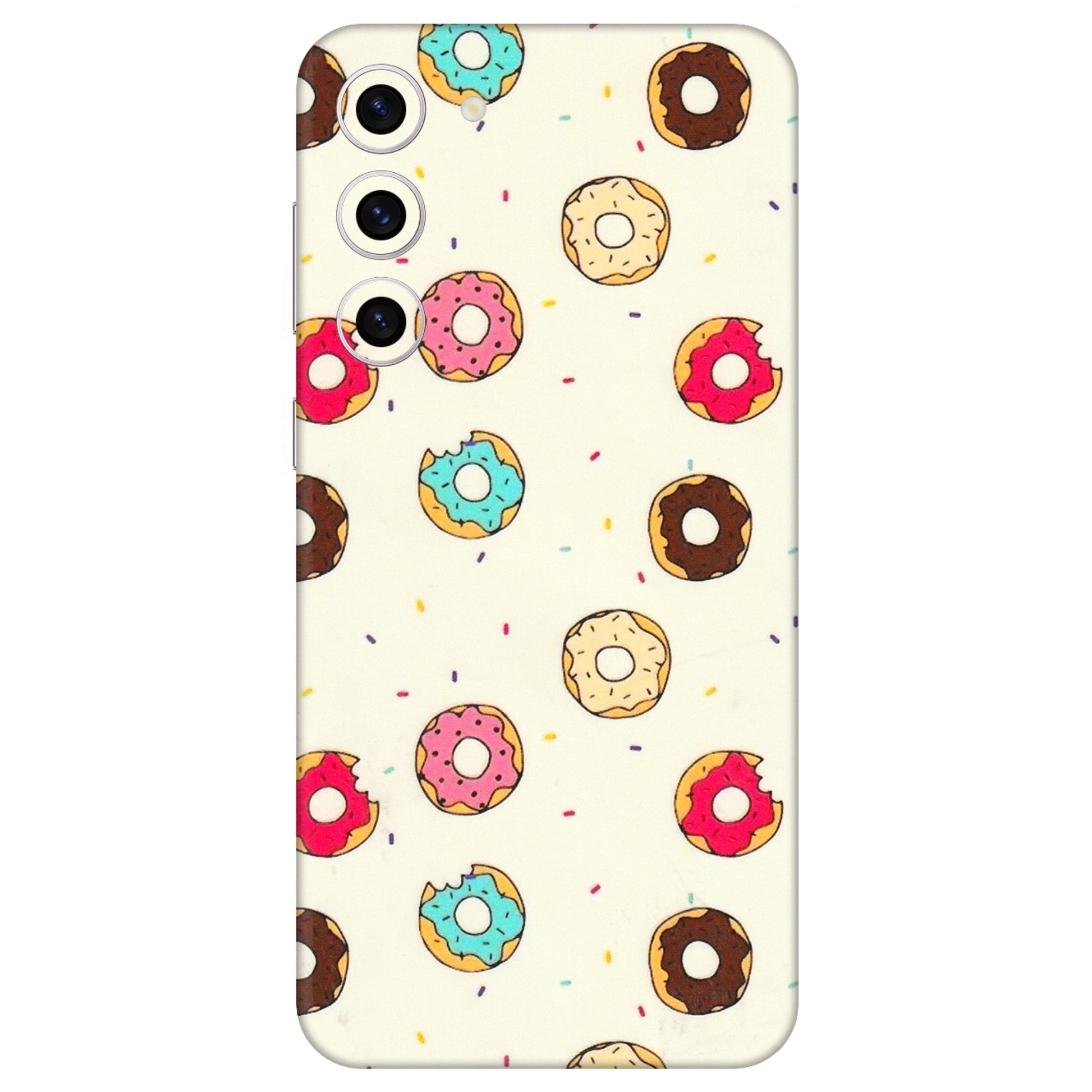 Samsung A/S Series Phone Skins (All Models) - Mini Donuts Doodle Art - 3D Embossed Finish (L-122) Samsung Galaxy S23 Plus (5G)