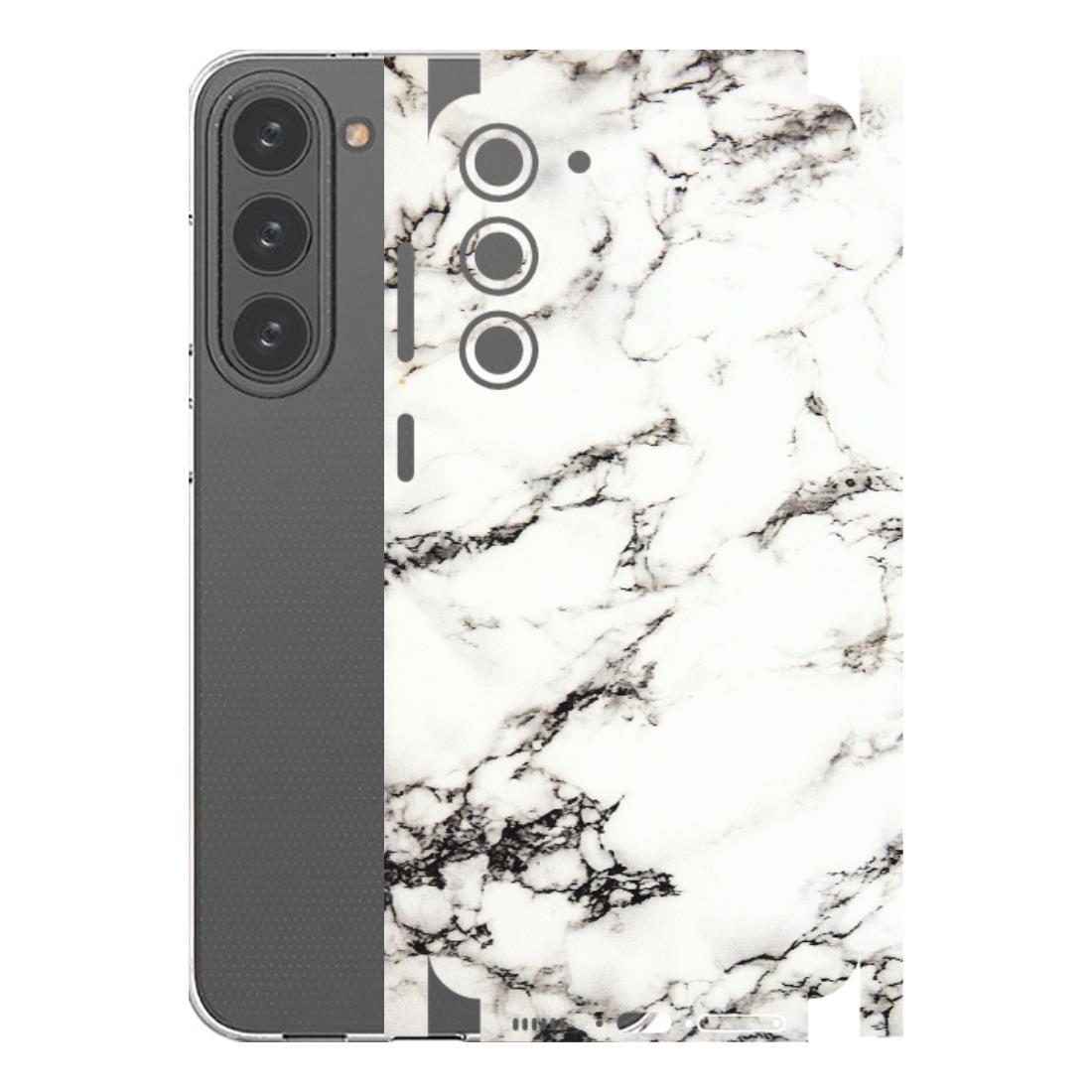 Samsung A/S Series Phone Skins (All Models) - Black and White Marble Texture - 3D Embossed Finish (L-124) Samsung Galaxy S23 Plus (5G)