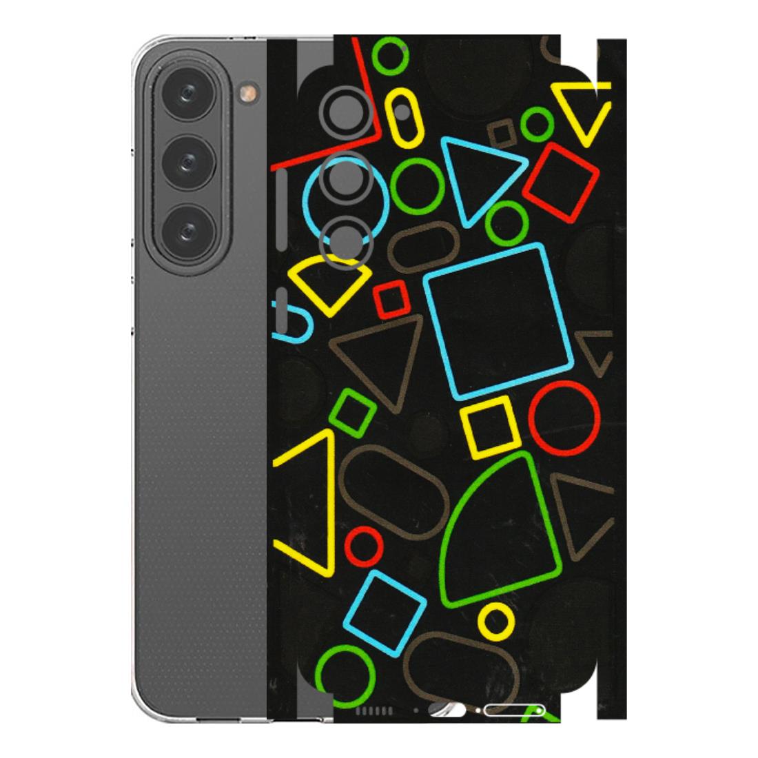 Samsung A/S Series Phone Skins (All Models) - Black Shapes - 3D Embossed Finish (L-131) Samsung Galaxy S23 Plus (5G)