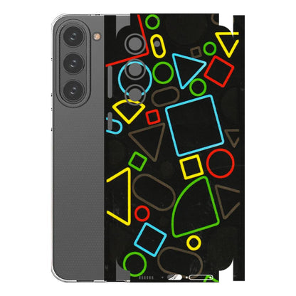 Samsung A/S Series Phone Skins (All Models) - Black Shapes - 3D Embossed Finish (L-131) Samsung Galaxy S23 Plus (5G)