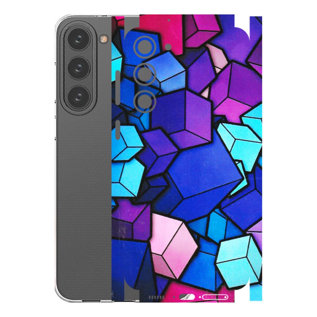 Samsung A/S Series Phone Skins (All Models) - Cube Doodle - 3D Embossed Finish (L-141) Samsung Galaxy S23 Plus (5G)