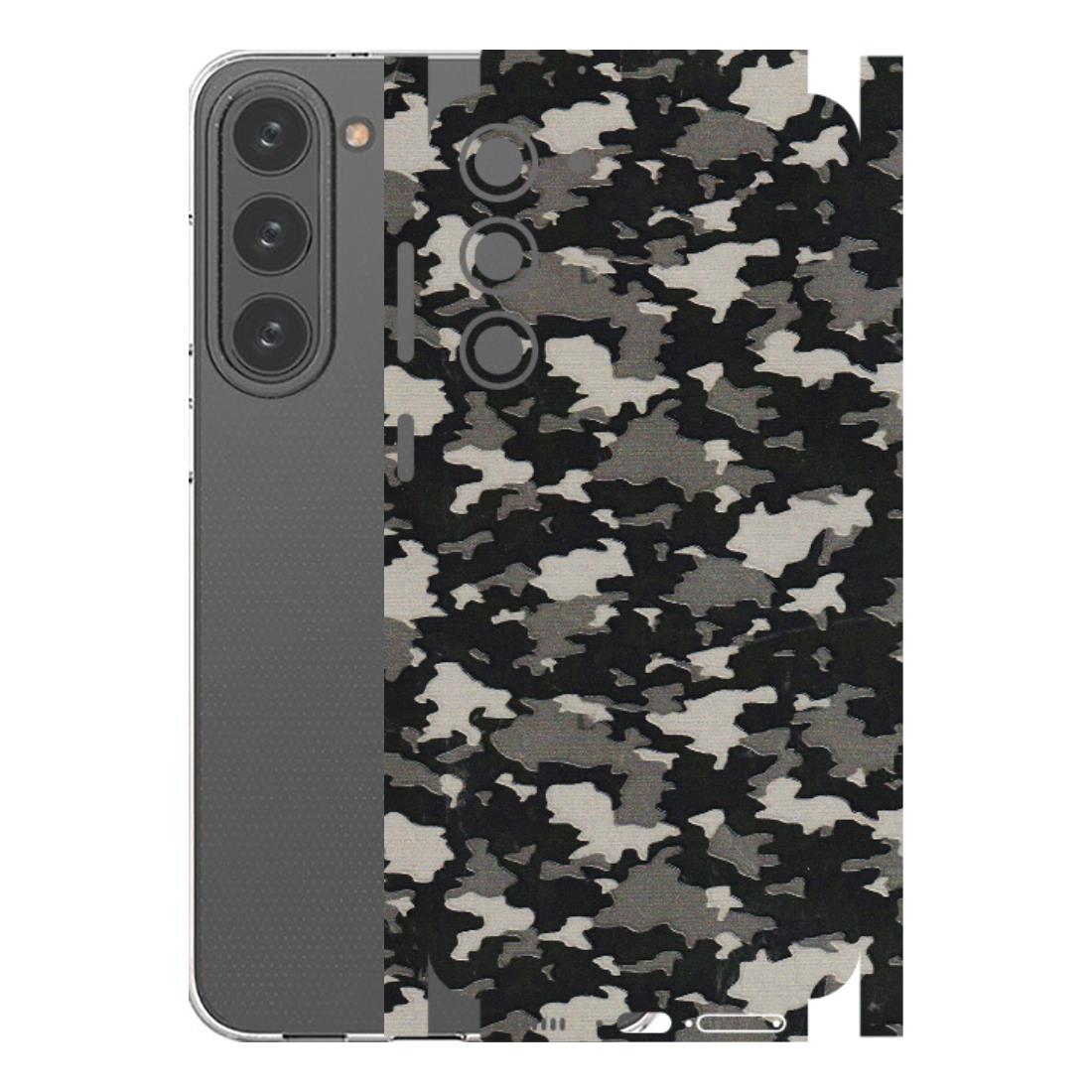 Samsung A/S Series Phone Skins (All Models) - Black/Grey Camoflaunge - 3D Embossed Finish (L-142) Samsung Galaxy S23 Plus (5G)
