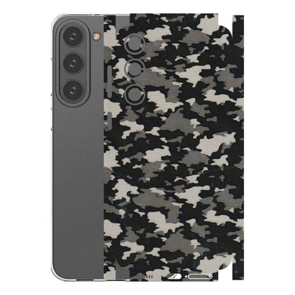 Samsung A/S Series Phone Skins (All Models) - Black/Grey Camoflaunge - 3D Embossed Finish (L-142) Samsung Galaxy S23 Plus (5G)
