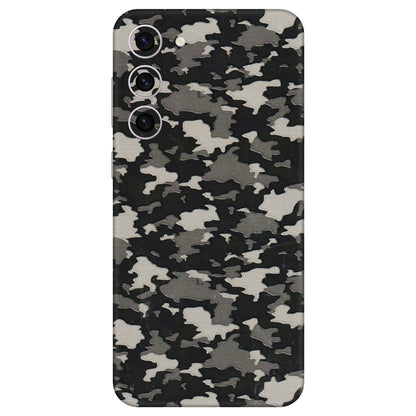 Samsung A/S Series Phone Skins (All Models) - Black/Grey Camoflaunge - 3D Embossed Finish (L-142) Samsung Galaxy S23 Plus (5G)