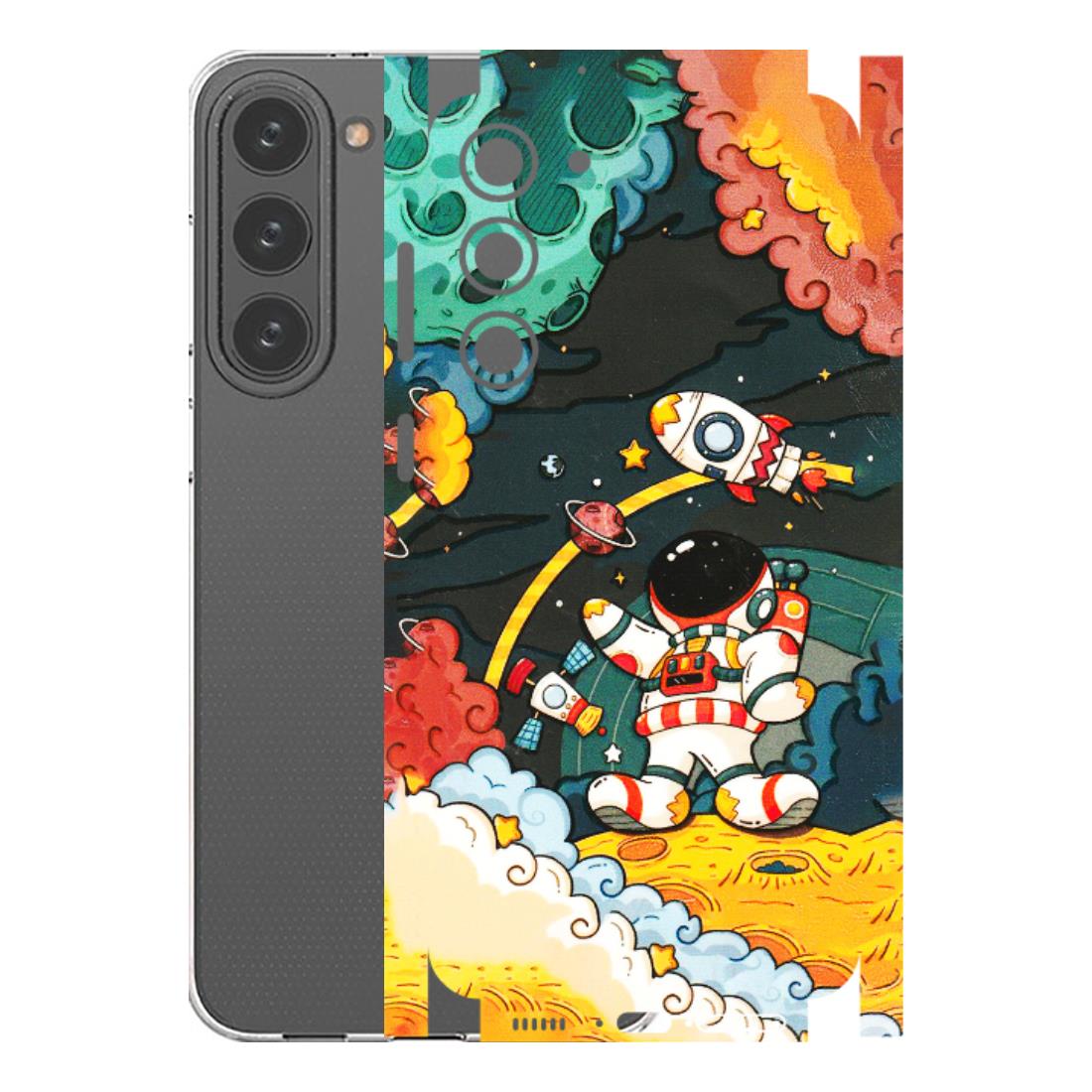 Samsung A/S Series Phone Skins (All Models) - Astronauts & Spaceship - 3D Embossed Finish (L-145) Samsung Galaxy S23 Plus (5G)