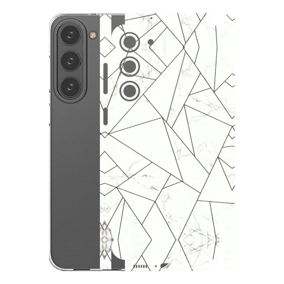 Samsung A/S Series Phone Skins (All Models) - Luxury White Marble Effect - 3D Embossed Finish (L-168) Samsung Galaxy S23 Plus (5G)