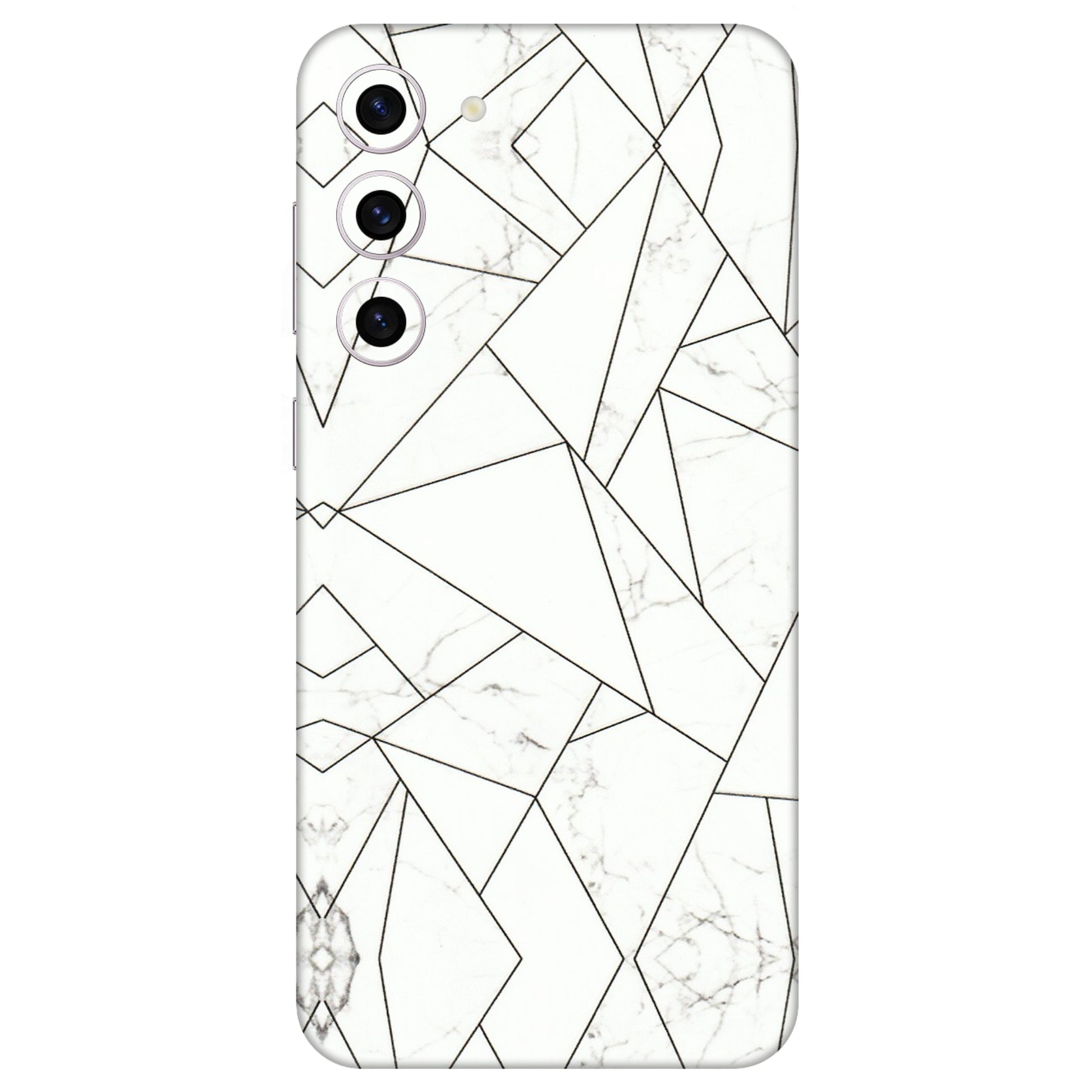 Samsung A/S Series Phone Skins (All Models) - Luxury White Marble Effect - 3D Embossed Finish (L-168) Samsung Galaxy S23 Plus (5G)
