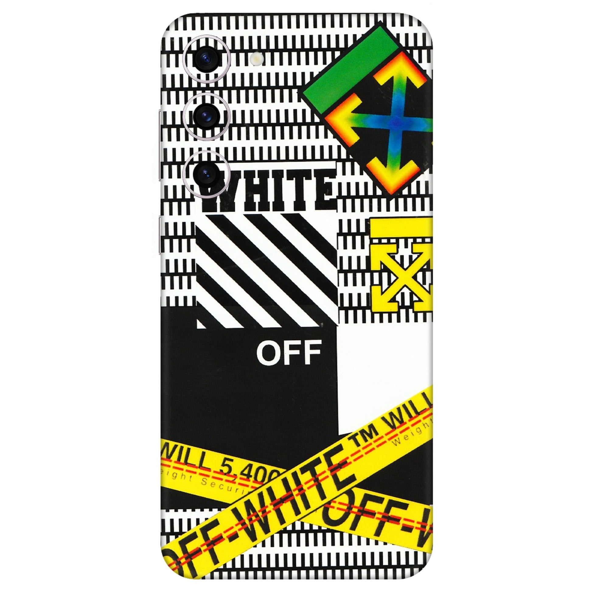 Samsung A/S Series Phone Skins (All Models) - White Off Abstract - 3D Embossed Finish (L-172) Samsung Galaxy S23 Plus (5G)