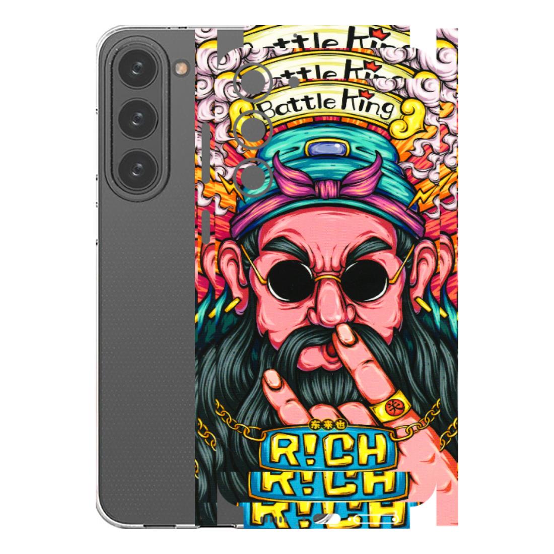 Samsung A/S Series Phone Skins (All Models) - Battle King Dude Face - 3D Embossed Finish (L-178) Samsung Galaxy S23 Plus (5G)