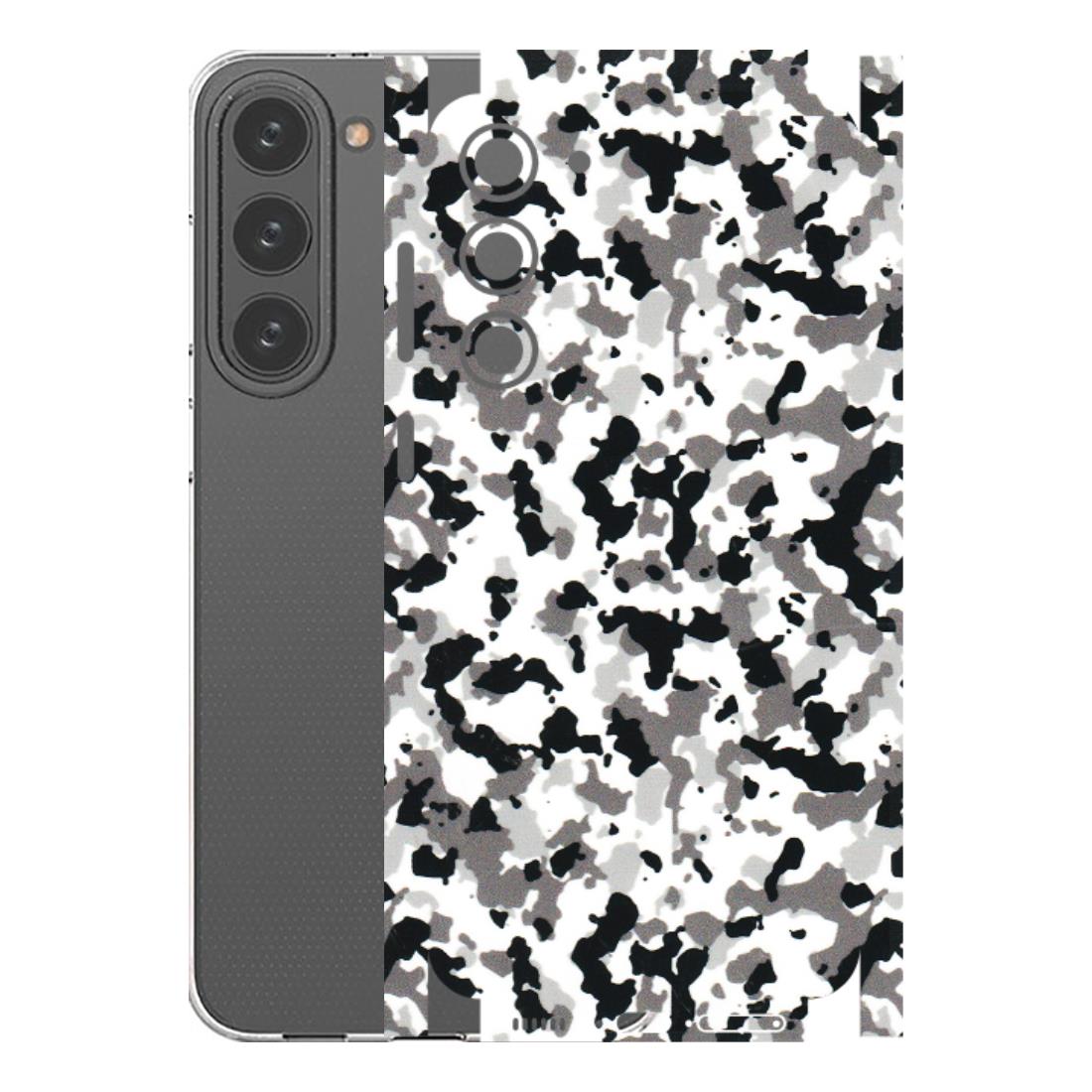 Samsung A/S Series Phone Skins (All Models) - White Black Camouflage - 3D Embossed Finish (L-18) Samsung Galaxy S23 Plus (5G)