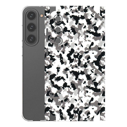 Samsung A/S Series Phone Skins (All Models) - White Black Camouflage - 3D Embossed Finish (L-18) Samsung Galaxy S23 Plus (5G)