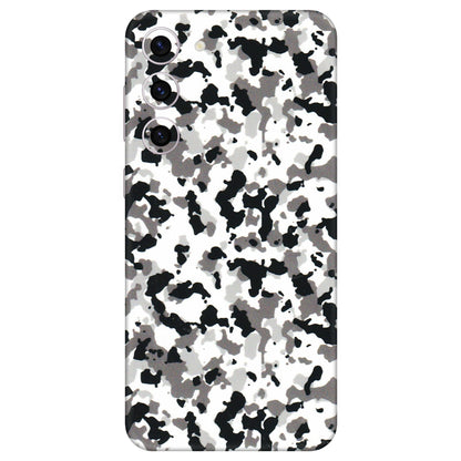 Samsung A/S Series Phone Skins (All Models) - White Black Camouflage - 3D Embossed Finish (L-18) Samsung Galaxy S23 Plus (5G)