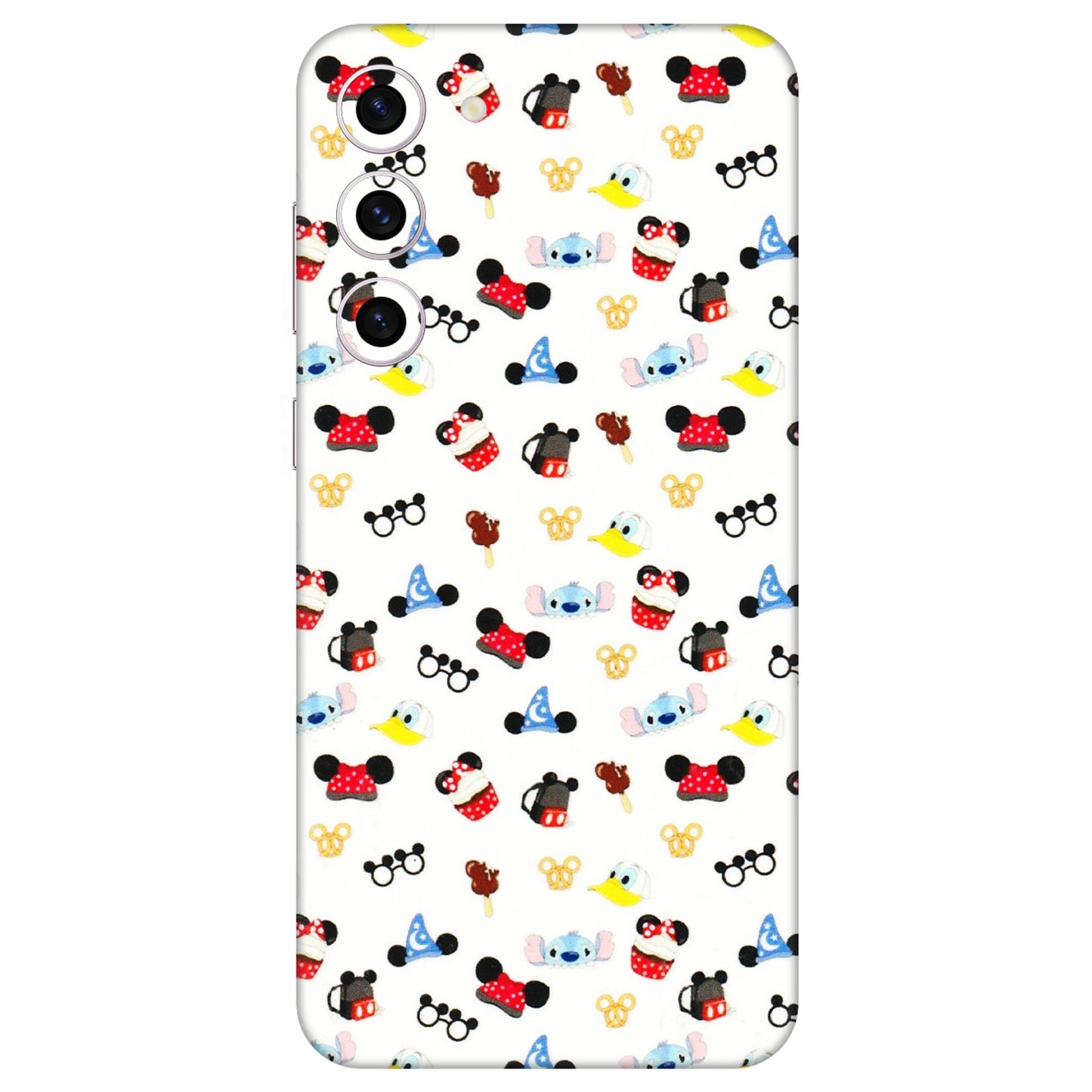 Samsung A/S Series Phone Skins (All Models) - Minnie Mouse & Donald Doodles s - 3D Embossed Finish (L-194) Samsung Galaxy S23 Plus (5G)