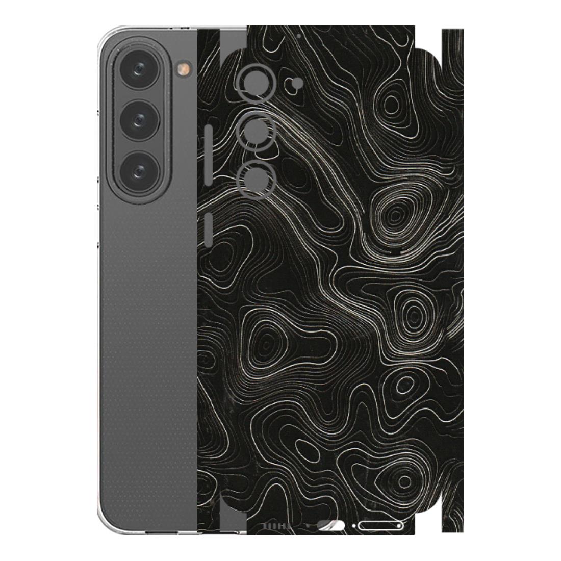 Samsung A/S Series Phone Skins (All Models) - Black Swirl - 3D Embossed Finish (L-196) Samsung Galaxy S23 Plus (5G)