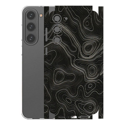 Samsung A/S Series Phone Skins (All Models) - Black Swirl - 3D Embossed Finish (L-196) Samsung Galaxy S23 Plus (5G)