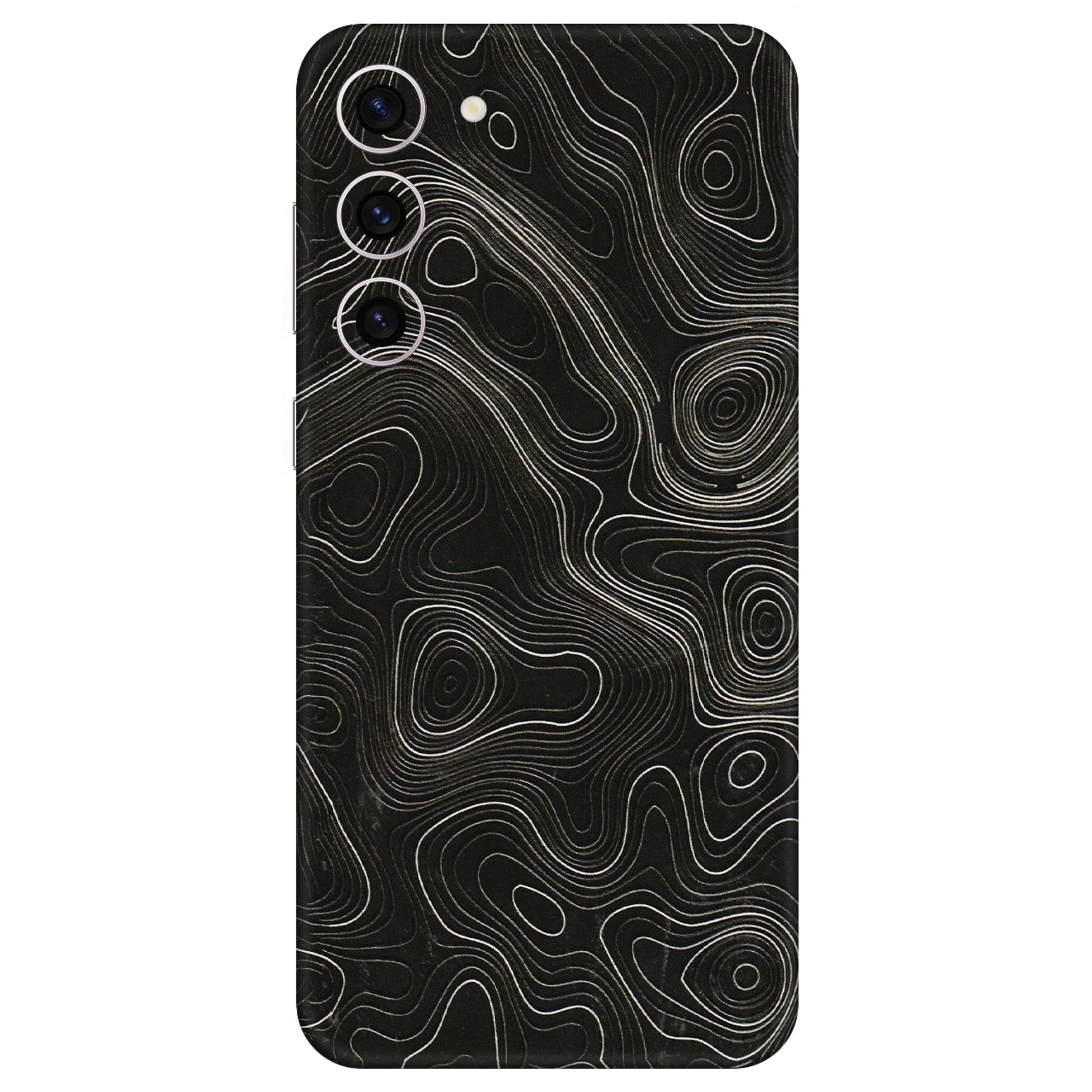 Samsung A/S Series Phone Skins (All Models) - Black Swirl - 3D Embossed Finish (L-196) Samsung Galaxy S23 Plus (5G)