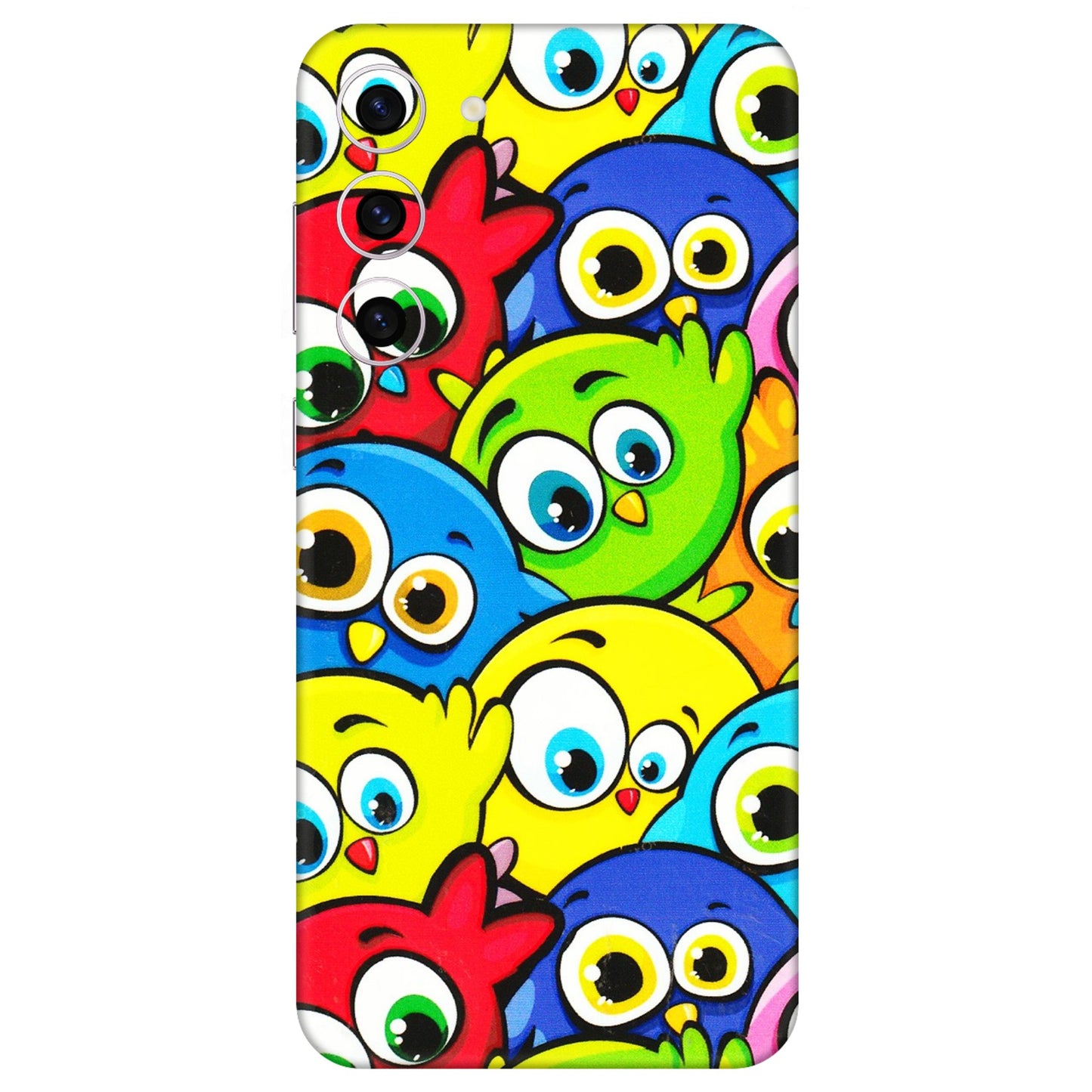 Samsung A/S Series Phone Skins (All Models) - Cute Fluffy Birds - 3D Embossed Finish (L-213) Samsung Galaxy S23 Plus (5G)