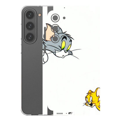 Samsung A/S Series Phone Skins (All Models) - Cute Tom And Jerry - 3D Embossed Finish (L-220) Samsung Galaxy S23 Plus (5G)