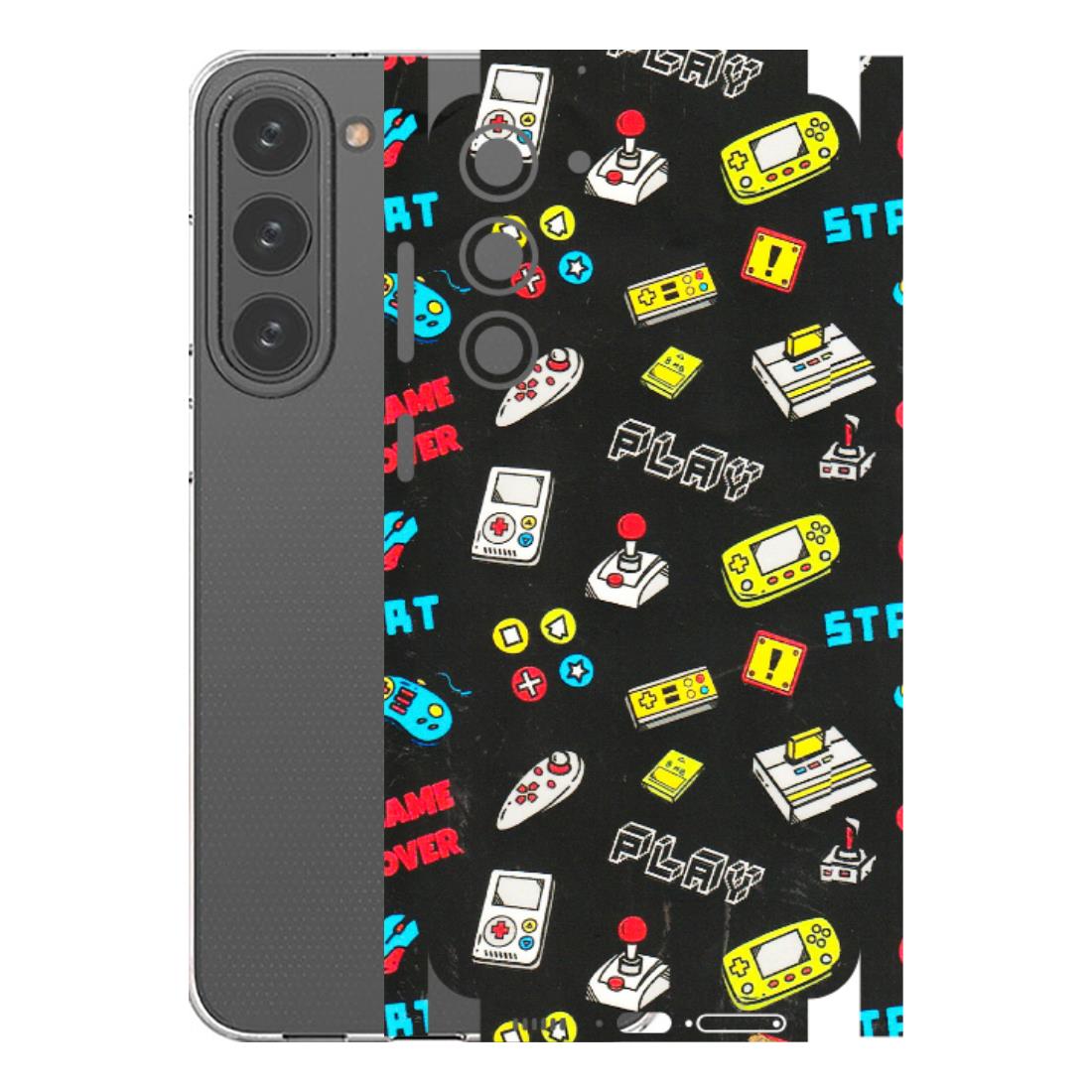 Samsung A/S Series Phone Skins (All Models) - Gaming Doodles - 3D Embossed Finish (L-224) Samsung Galaxy S23 Plus (5G)