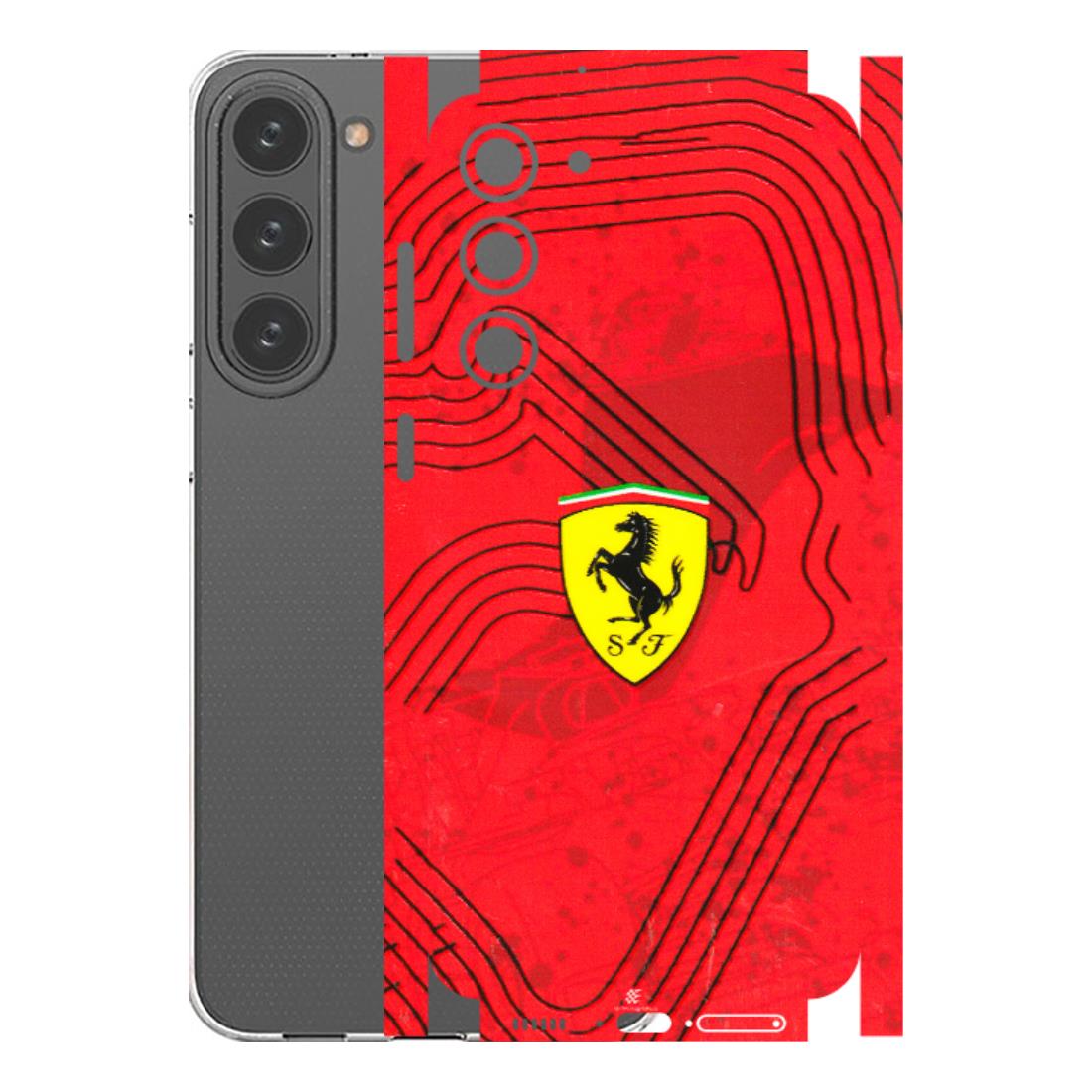 Samsung A/S Series Phone Skins (All Models) - Red Ferrari Logo Stylish - 3D Embossed Finish (L-238) Samsung Galaxy S23 Plus (5G)