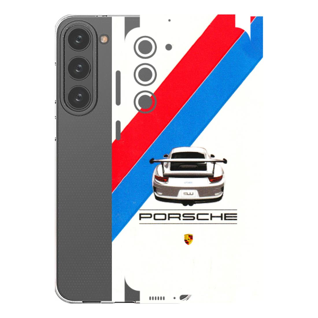 Samsung A/S Series Phone Skins (All Models) - Porche Car Sober Logo - 3D Embossed Finish (L-248) Samsung Galaxy S23 Plus (5G)